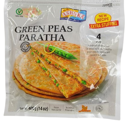 Green peas paratha